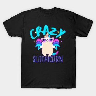 Crazy Funny Psychedelic Sloth Unicorn Hybrid Mix T-Shirt